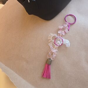Handmade Purse Charm - "Pink Lady"